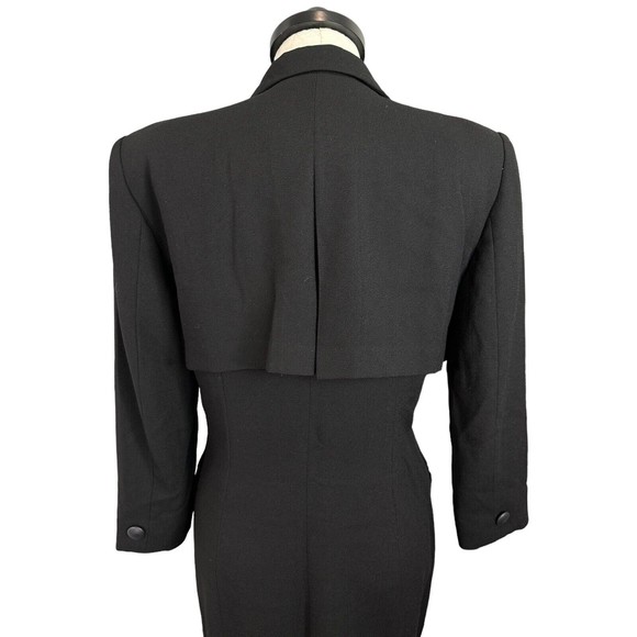 Vintage Tahari Wool Blend Notch Collar Trench Coat Women's 8 - Picture 7 of 16